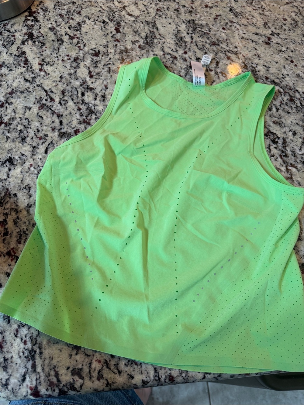 lululemon athletica Neon Lime Performance Tank